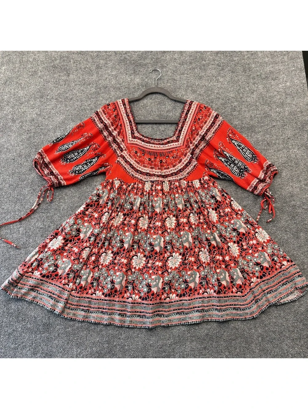 Free People Boho Red Midi With Pockets S